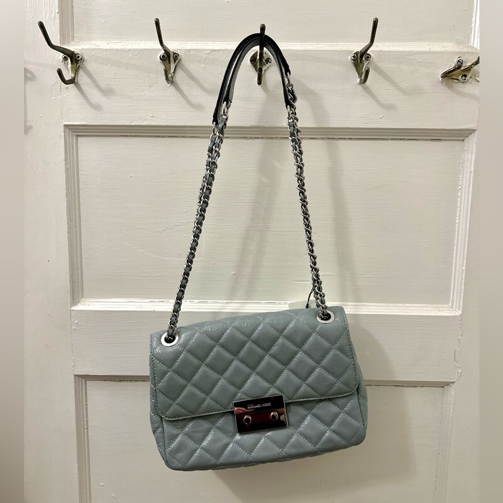 Michael Kors patent leather quilted purse